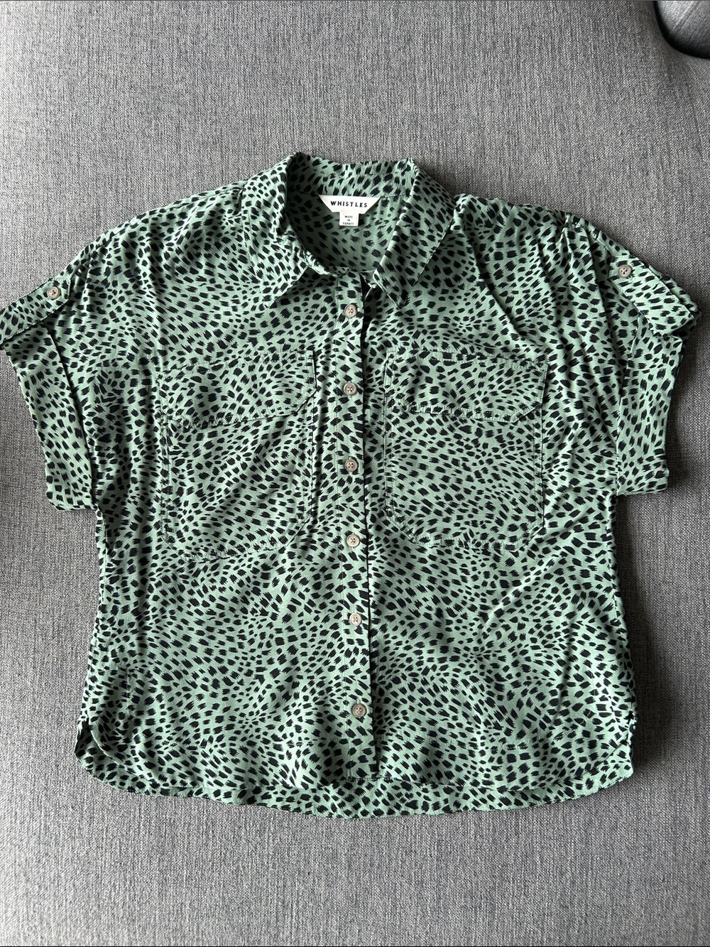 Whistles Spotted Animal Pocket Shirt